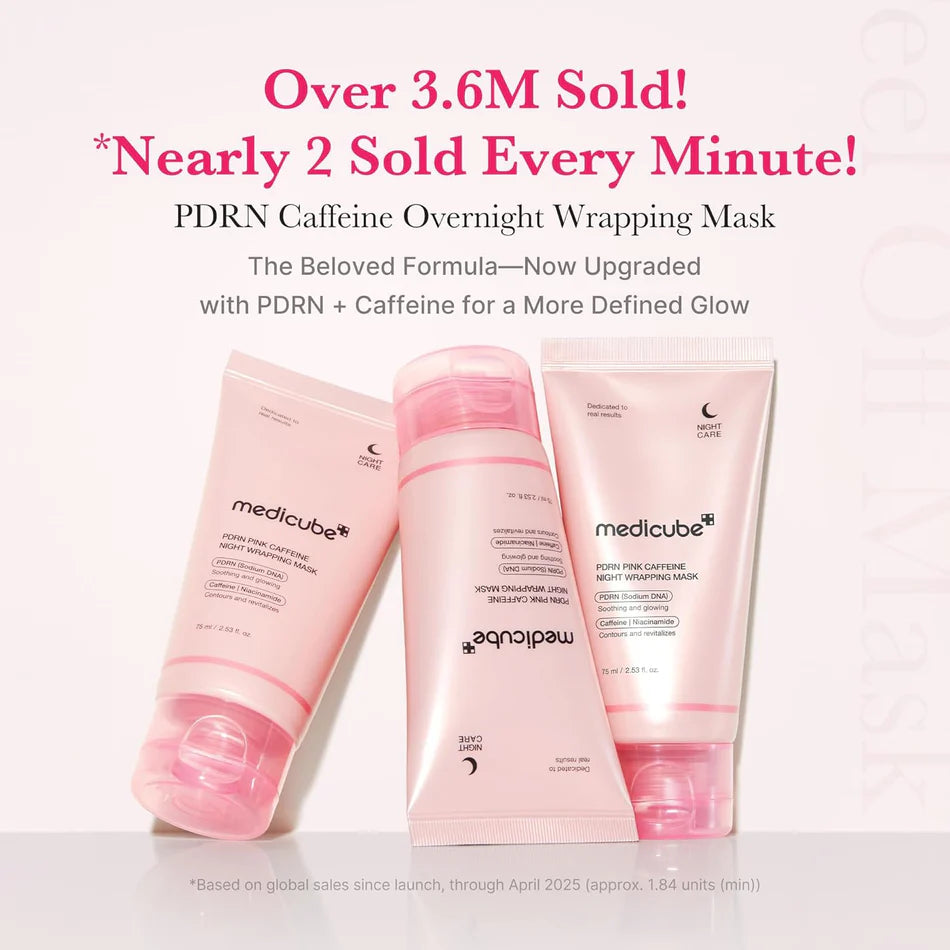 MEDICUBE PDRN Pink Caffeine Night Wrapping Mask - Glam Secret