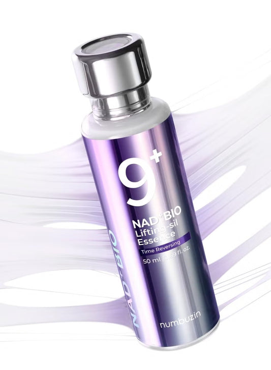 Numbuzin NMN Bio Lifting-Sil Essence 50ML bottle, clear glass container with white cap, showcasing the skincare essence product.