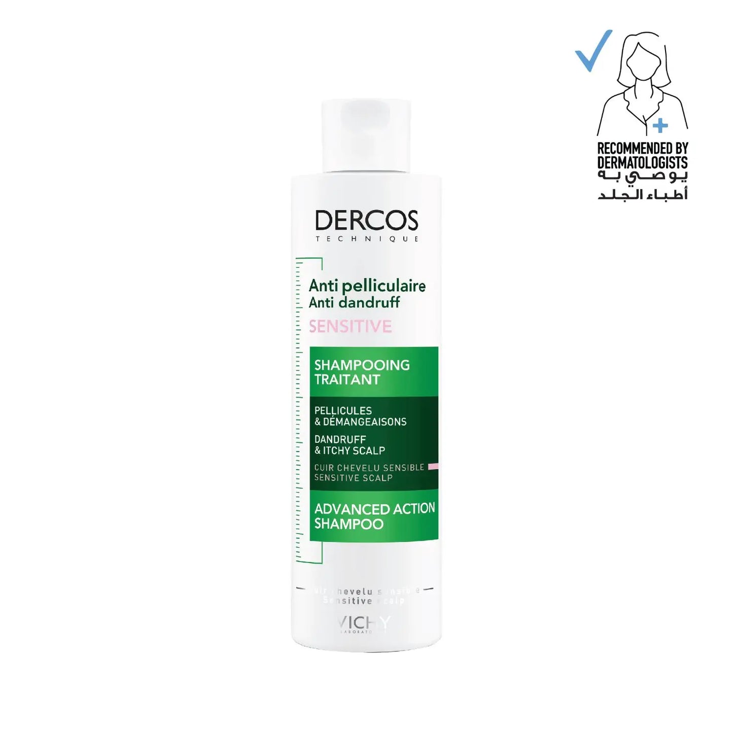 Vichy Dercos Anti Dandruff Shampoo For Sensitive Scalp - Glam Secret