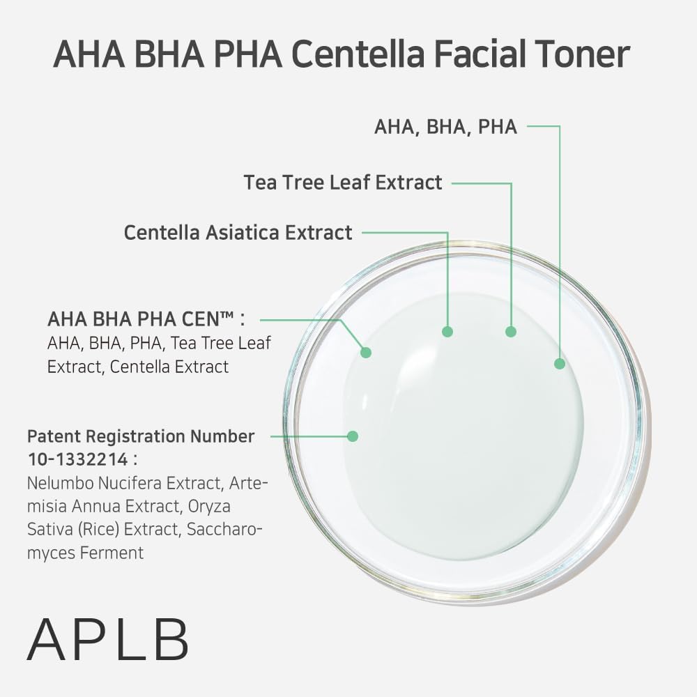 APLB AHA BHA PHA Centella Facial Toner 160ml - Glam Secret