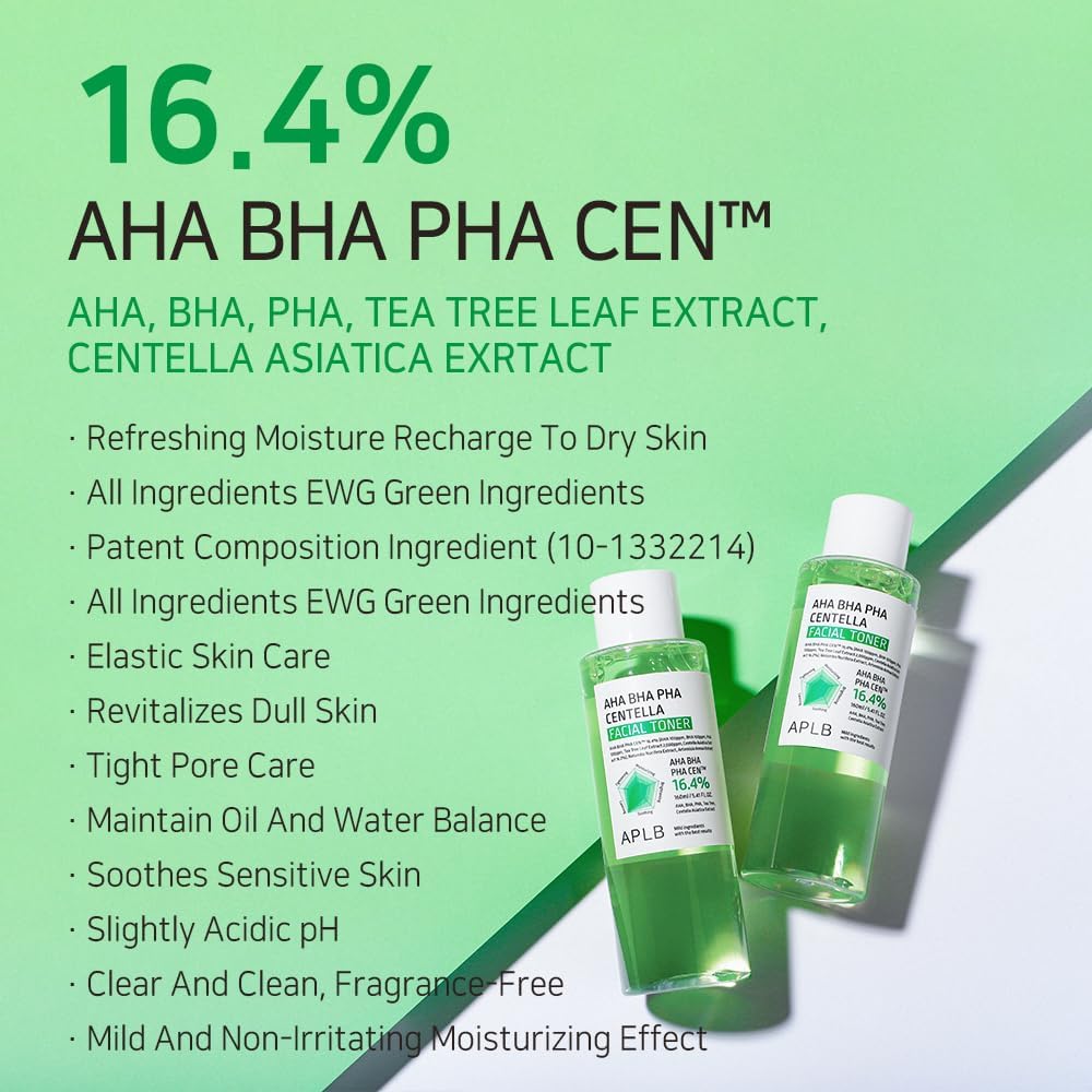 APLB AHA BHA PHA Centella Facial Toner 160ml - Glam Secret