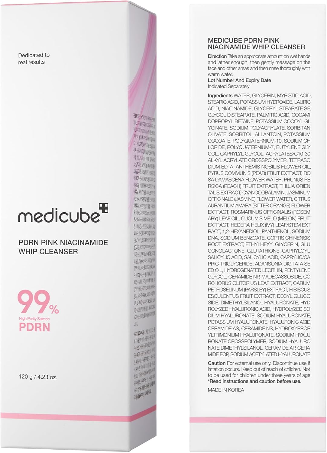 Medicube - PDRN Pink Niacinamide Whip Cleanser 120g