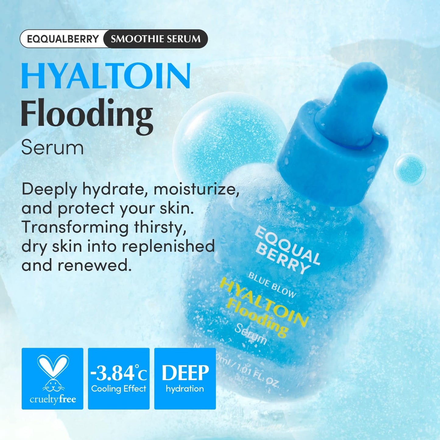 EQQUALBERRY Hyaltoin Flooding Serum - Glam Secret