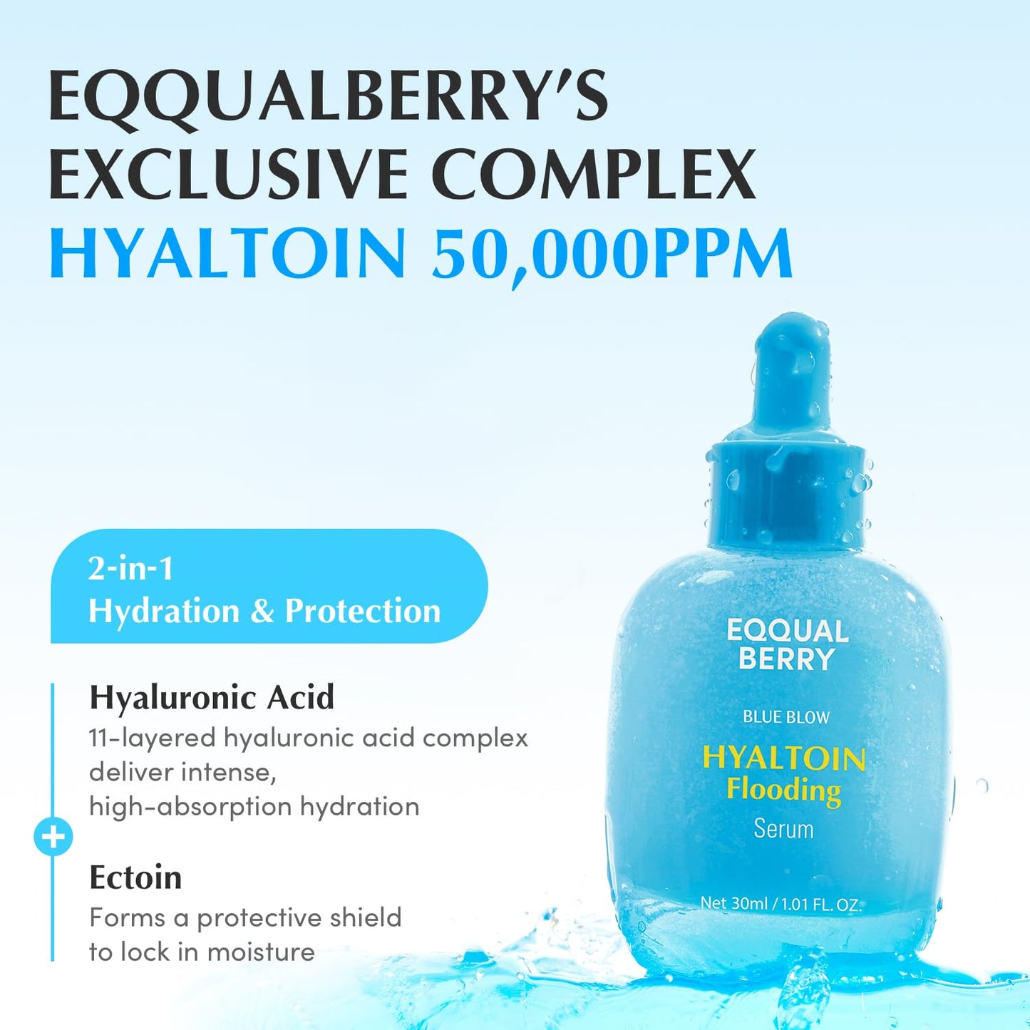 EQQUALBERRY Hyaltoin Flooding Serum - Glam Secret