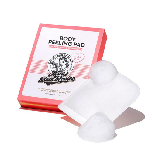 Mom's Bath Recipe Body Peeling Pad Trouble Care, Acne Remover All in One Bubble Body Wash & Scrub Gloves with BHA & Cica, Exfoliating Washcloth for Dead Skin Cells, Body Acne Breakouts, 8 Sheets - Glam Secret