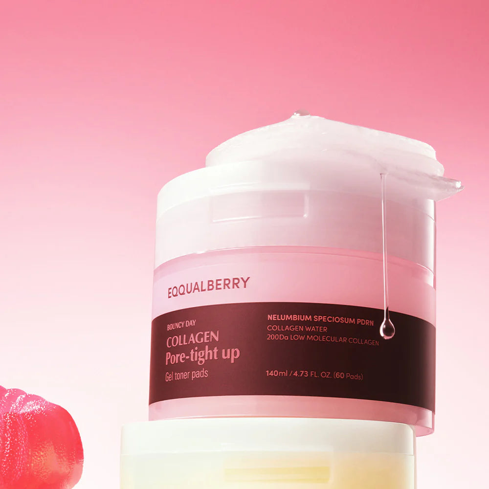 EQQUALBERRY Collagen Pore-Tight Up Gel Toner Pads