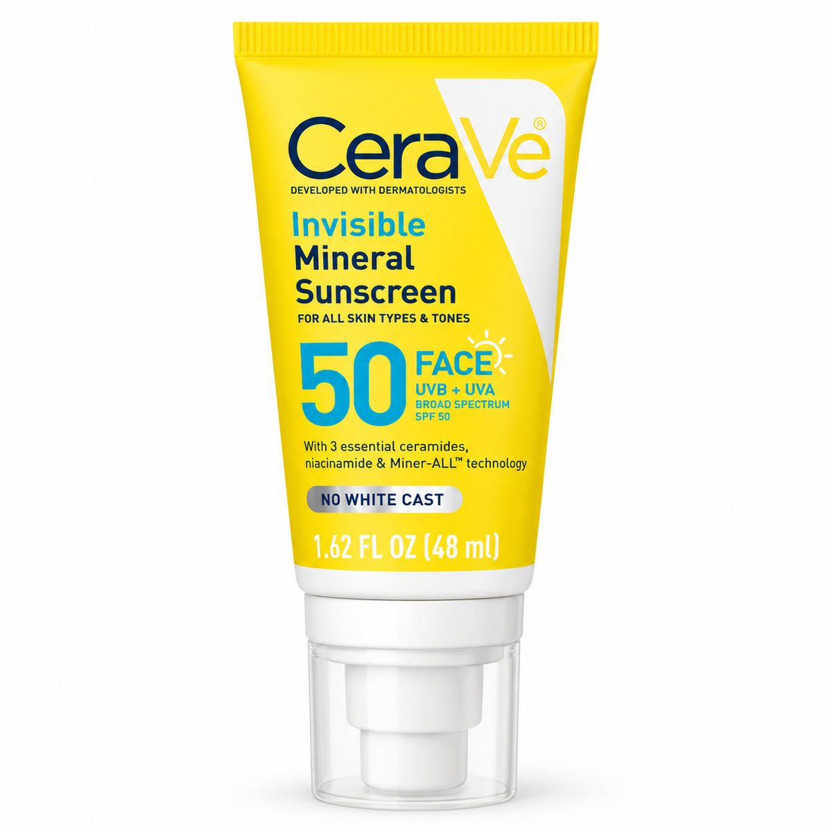 CeraVe Invisible Mineral Sunscreen Face SPF 50 48ml