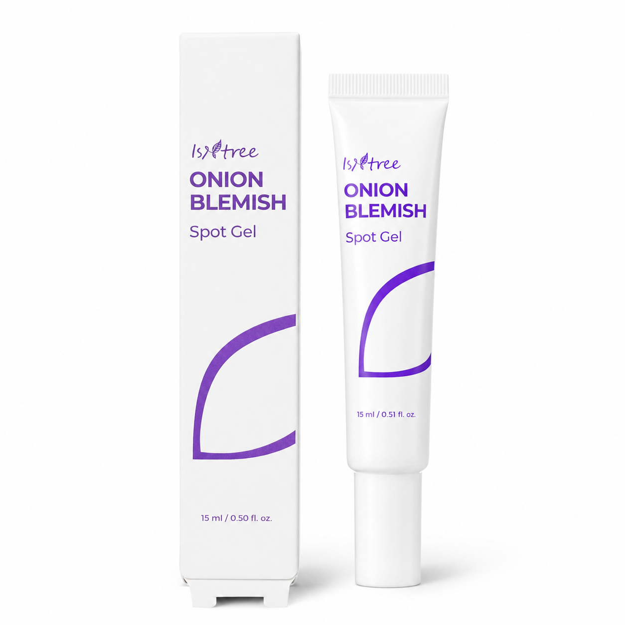Isntree Onion Blemish Spot Gel 15ml with white box on white background Glam Secret