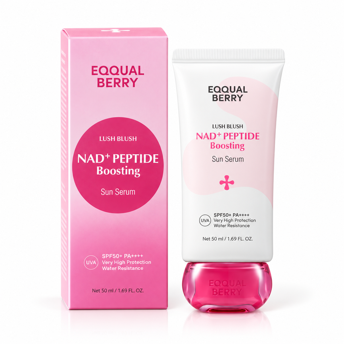 EQQUALBERRY NAD+ Peptide Boosting Sun Serum SPF50+ PA++++ 50ml