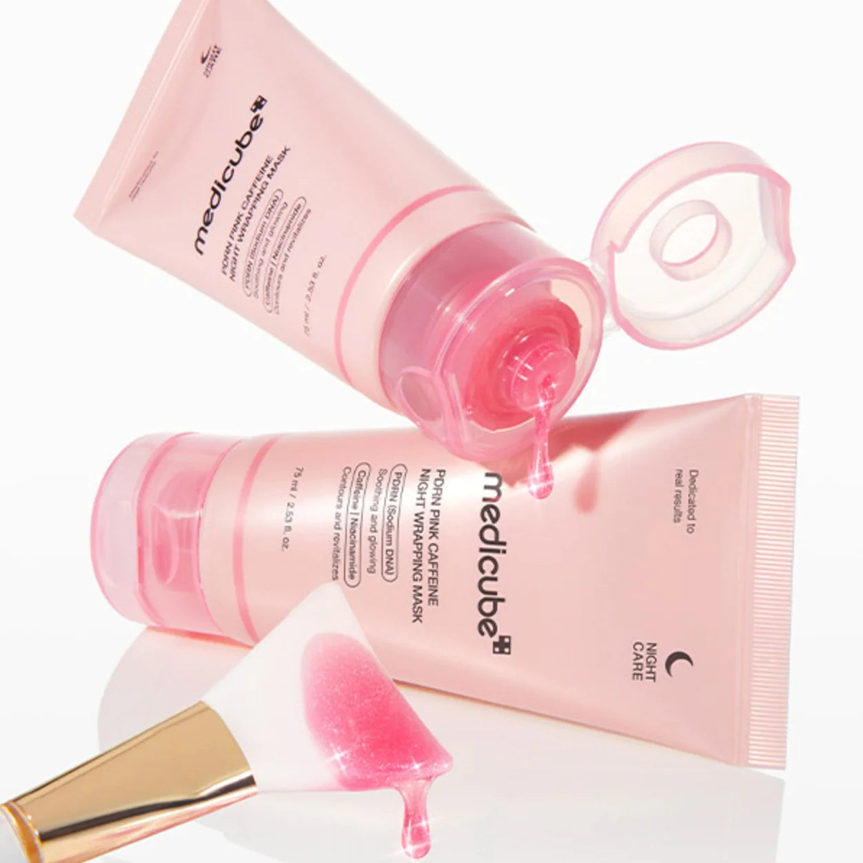 MEDICUBE PDRN Pink Caffeine Night Wrapping Mask - Glam Secret