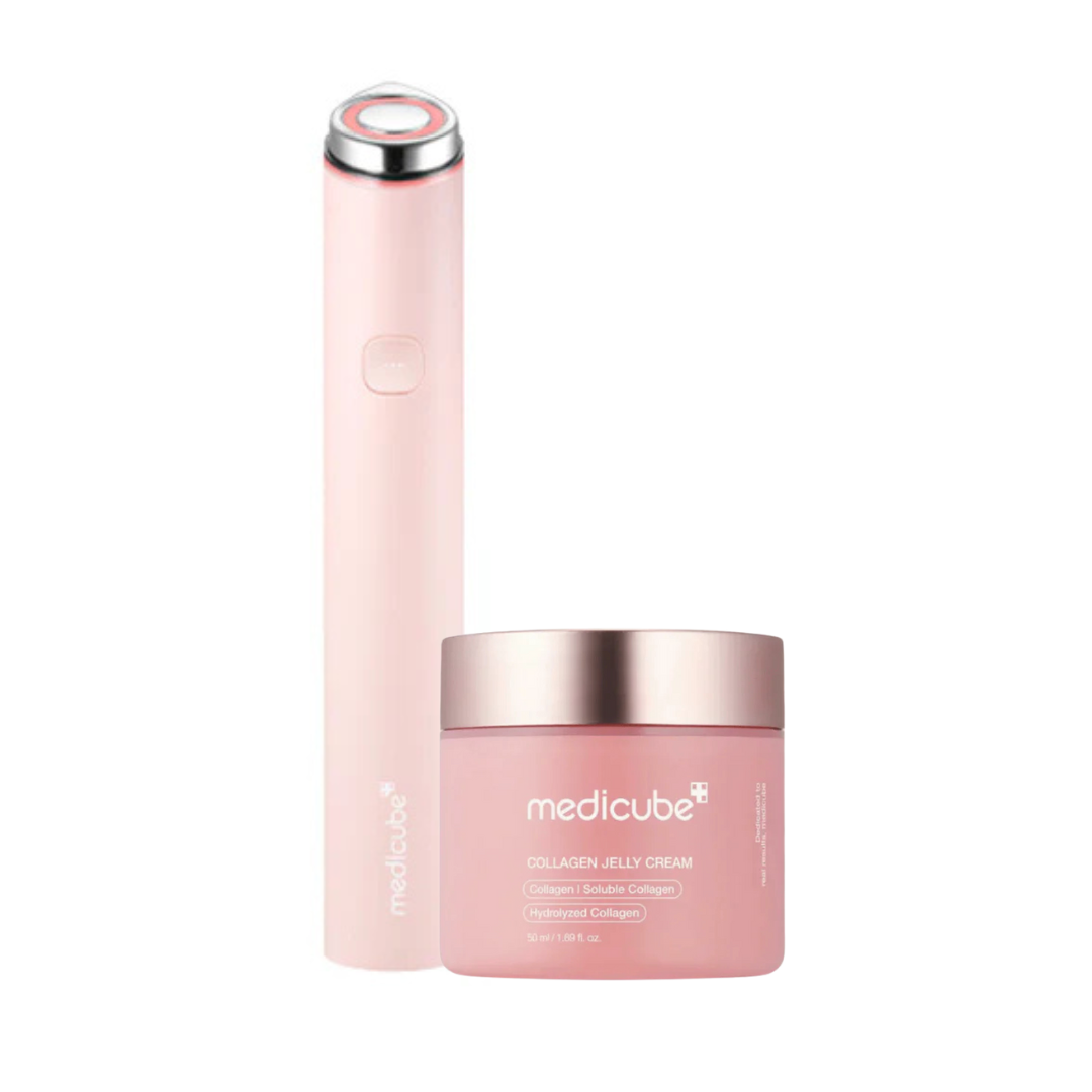 MEDICUBE Age R PRO Booster Mini and MEDICUBE Collagen Jelly Cream 50ml Set - Glam Secret