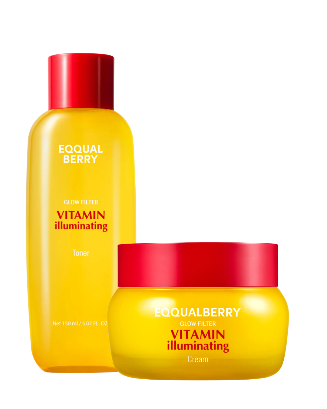 EQQUALBERRY Vitamin Illuminating Toner & itamin Illuminating Cream Set