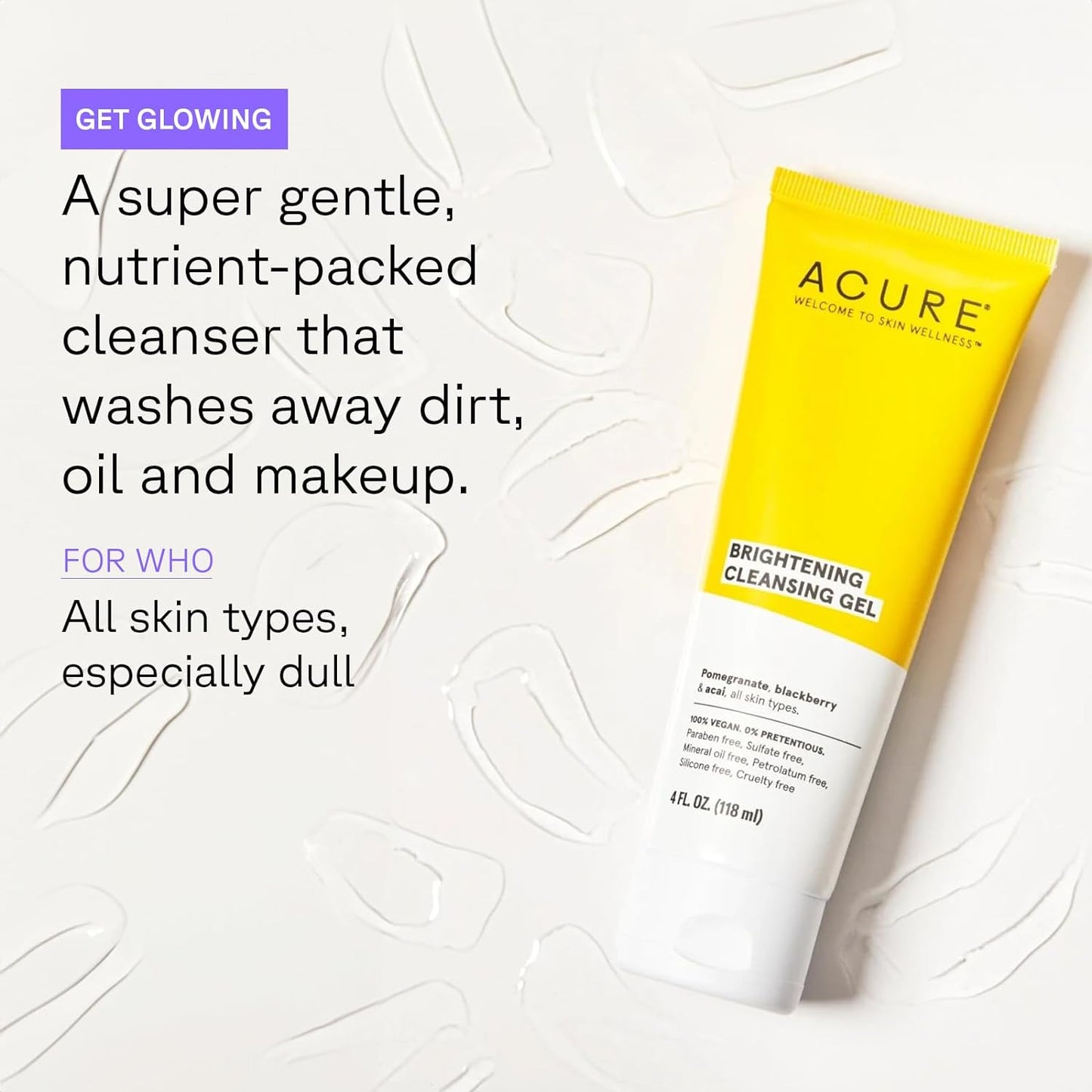 ACURE Brightening Cleansing Gel Nettoyant - Glam Secret