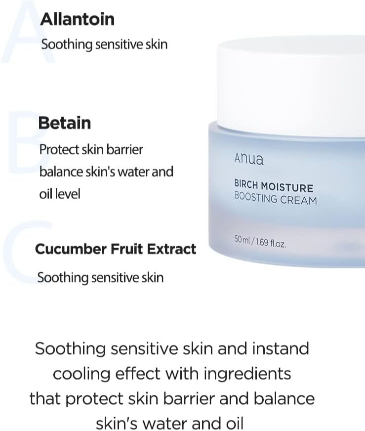 ANUA Birch 70 Moisture Boosting Cream - Glam Secret