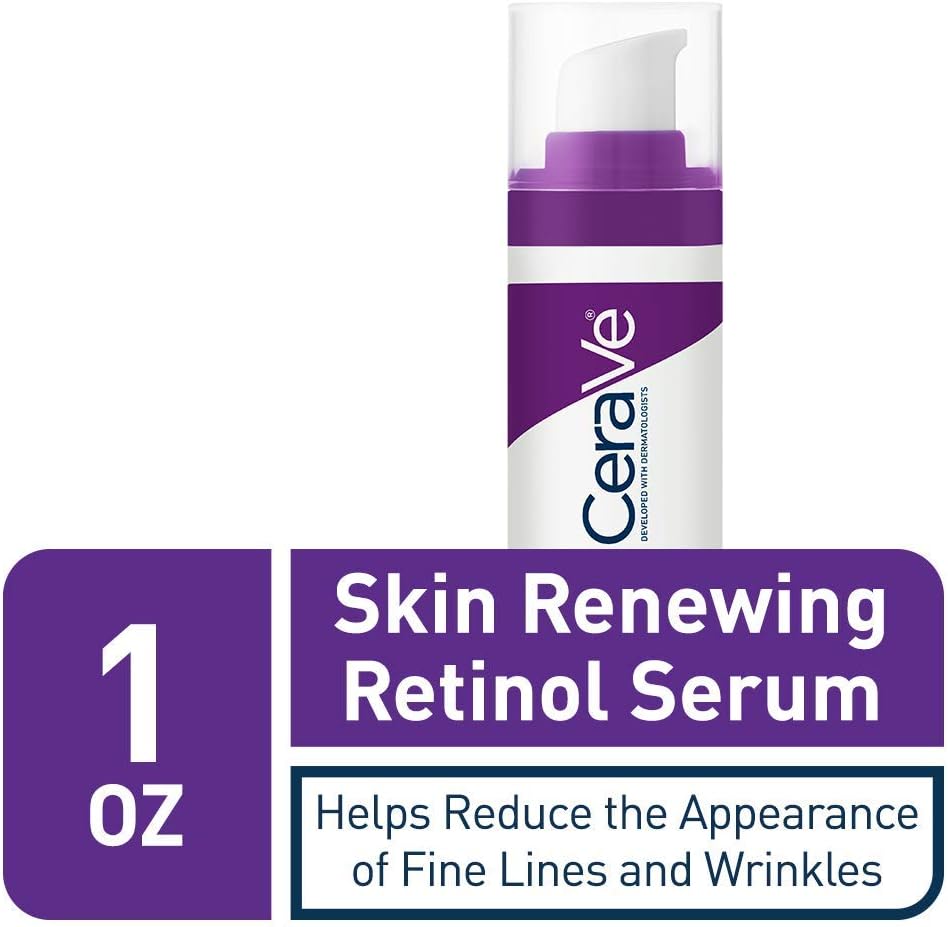 CERAVE Anti Aging Retinol Serum 1 Ounce Cream Serum for Smoothing Fine Lines and Skin Brightening FragranceEYE CREAMGlam Secret