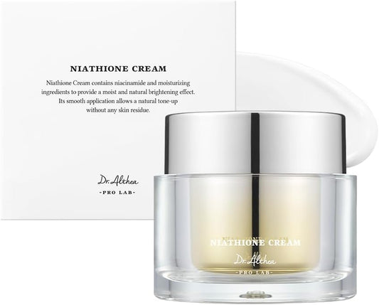 DR ALTHEA Niathione Cream in a 30ml jar, featuring smooth, white cream with a clean, professional packaging.