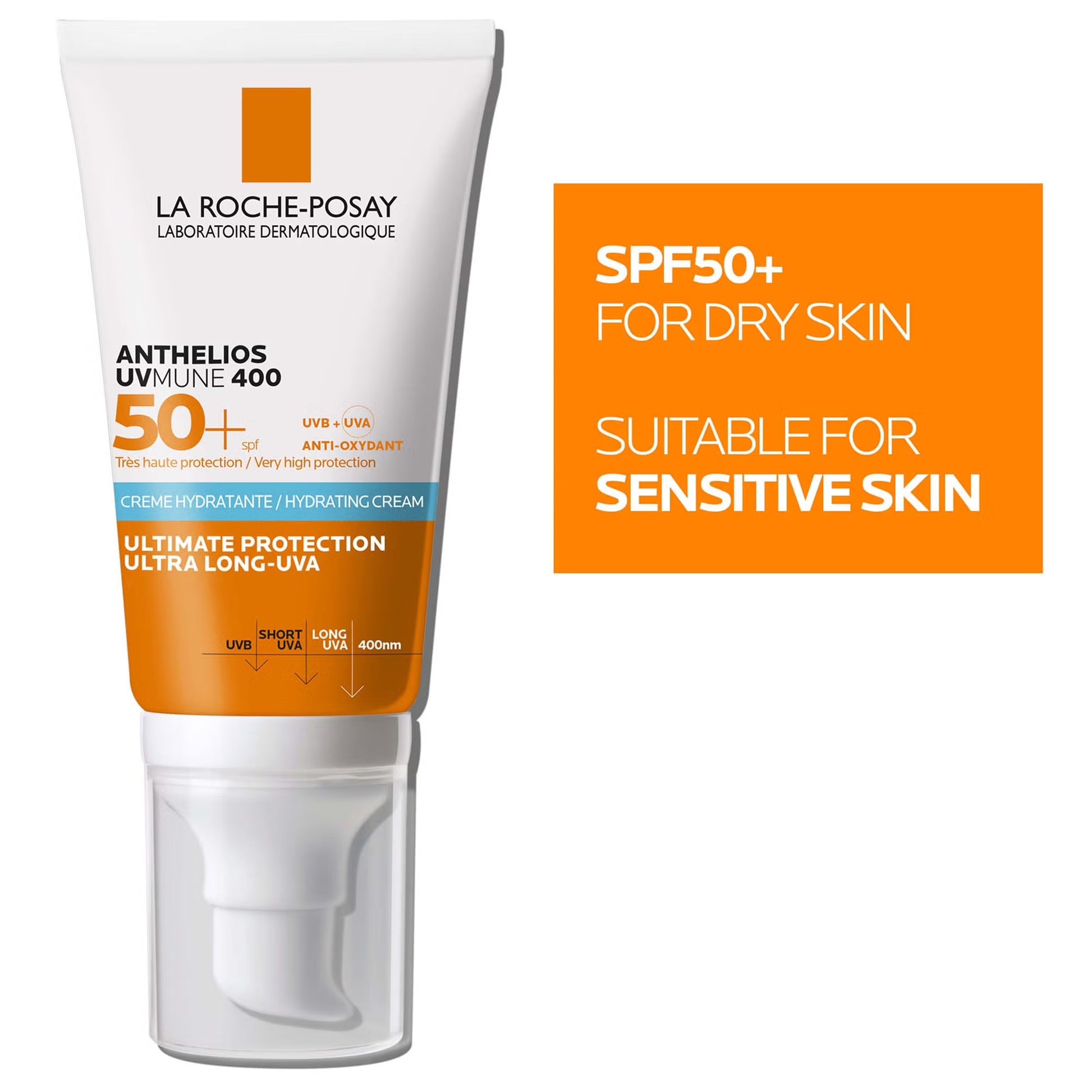 La Roche-Posay Anthelios UVMune 400 Hydrating Suncream SPF 50 50ml - Glam Secret