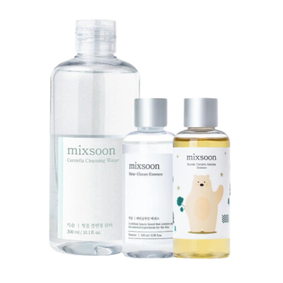 MIXSOON Cleansing Water, Glucan Essence & Centella Asiatica EssenceEssence, Cleansing Water & Glucan EssenceGlam Secret