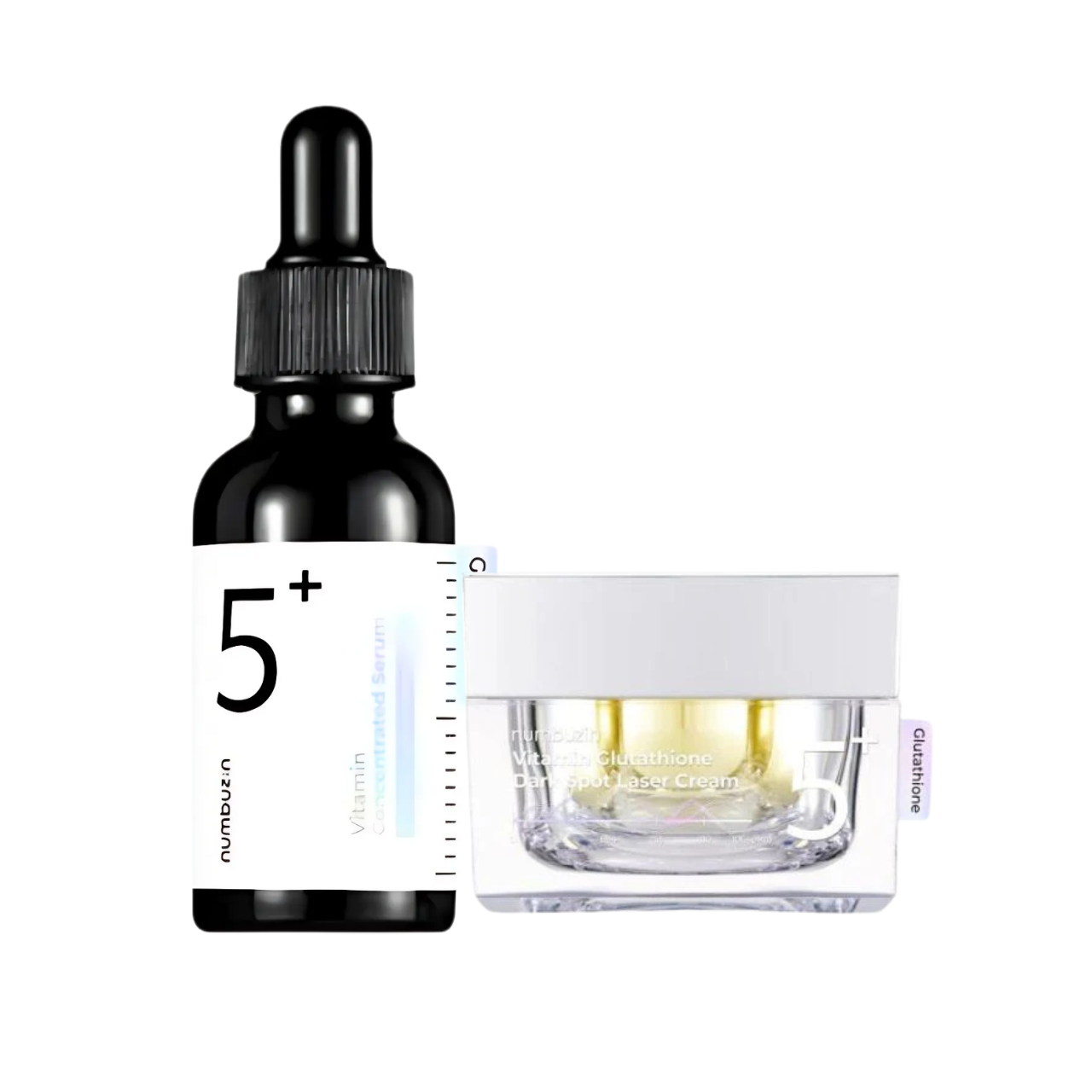 NUMBUZIN No.5+ Vitamin Glutathione Dark Spot Cream & 5+ vitamin concentrated serum Brightening antioxidant - Glam Secret