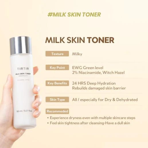 TIRTIR Milk Skin Toner Light Refreshing SkinTonerGlam Secret