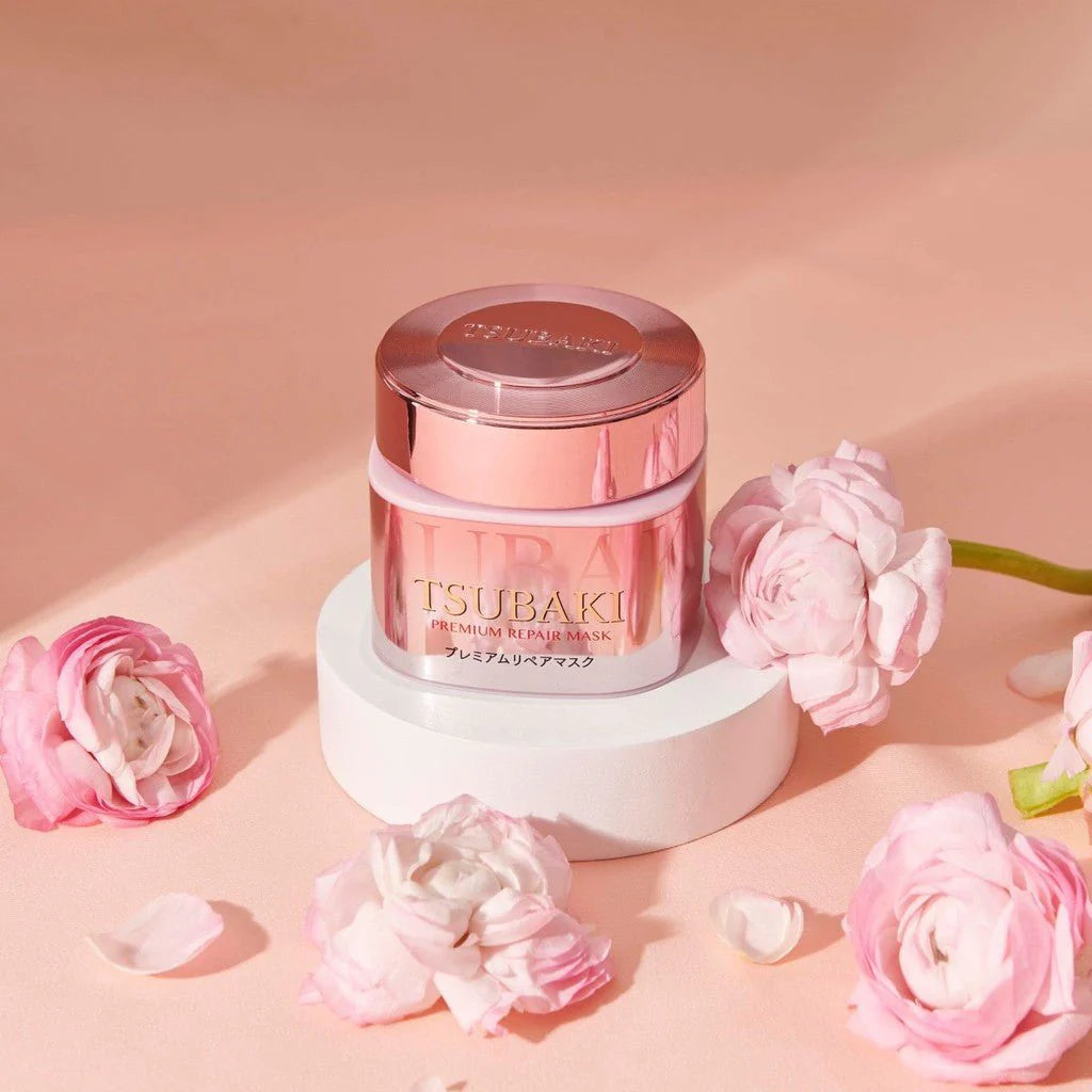 Shiseido Tsubaki Premium Repair Hair Mask Pink Camellia - Glam Secret