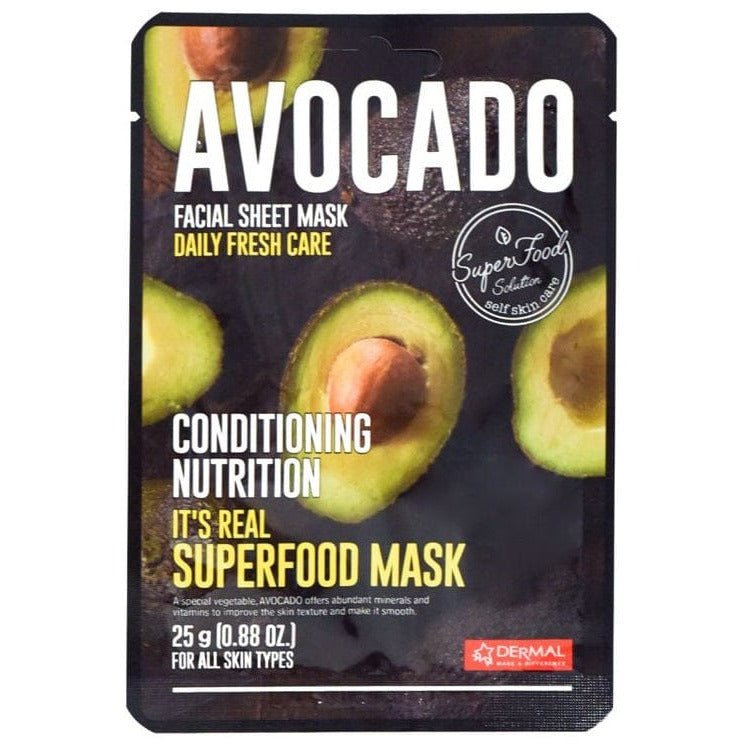 Dermal It's Real Superfood Mask 12 typesFacial Mask SheetGlam Secret