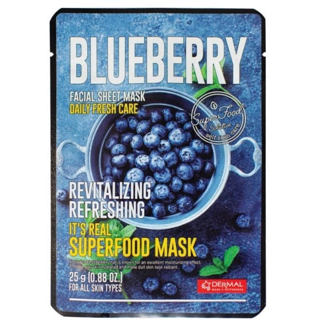 Dermal It's Real Superfood Mask 12 typesFacial Mask SheetGlam Secret