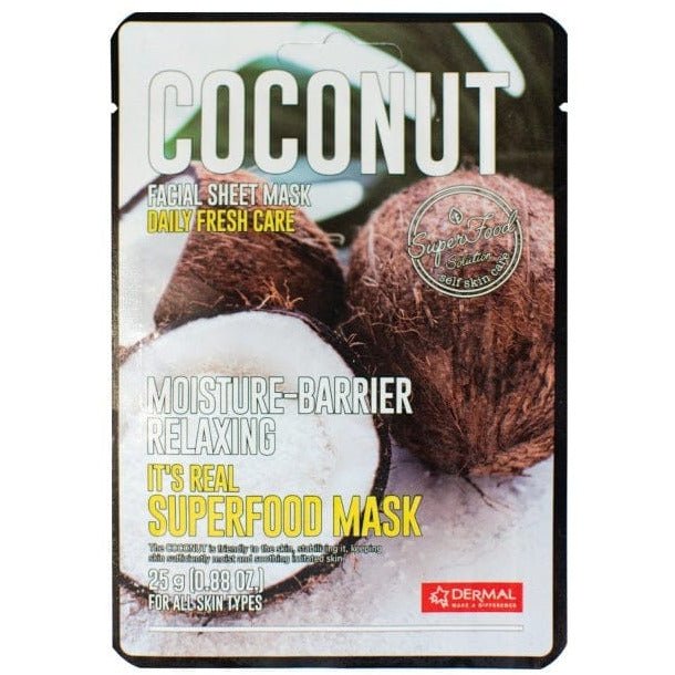 Dermal It's Real Superfood Mask 12 typesFacial Mask SheetGlam Secret