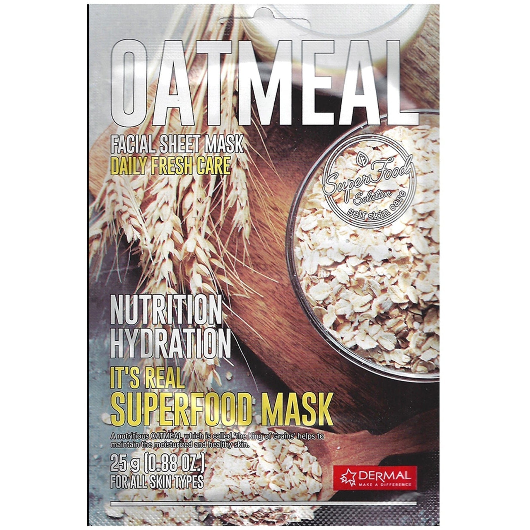Dermal It's Real Superfood Mask 12 typesFacial Mask SheetGlam Secret