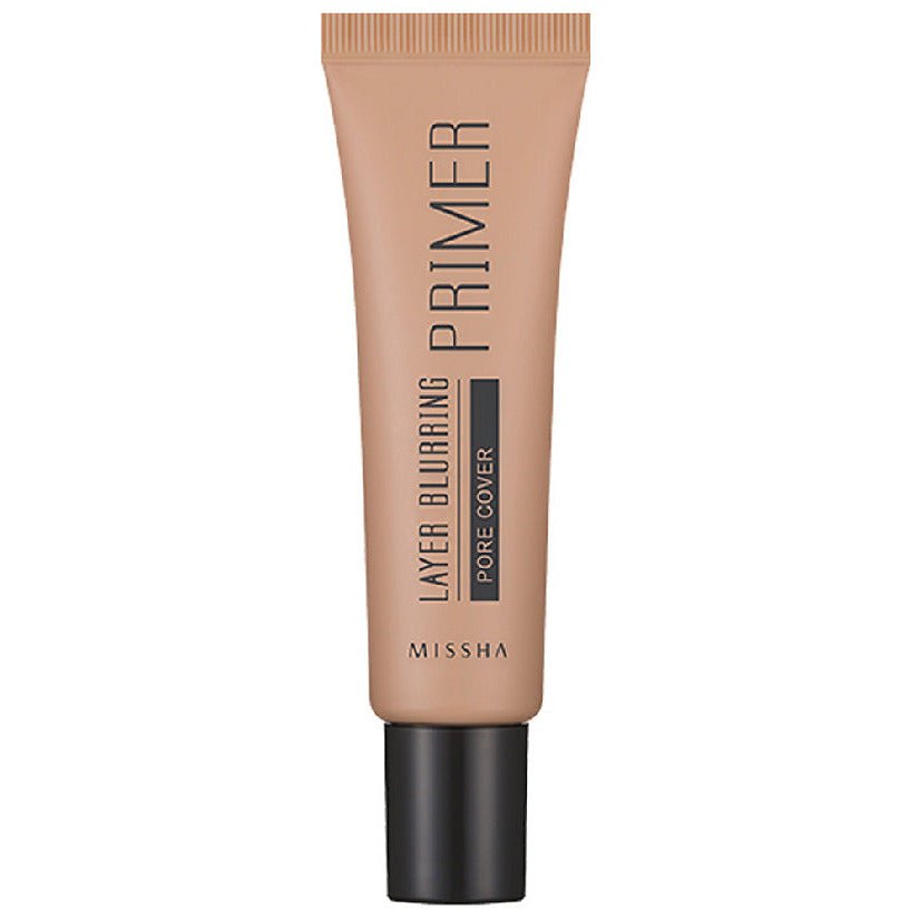 Missha Layer Blurring Primer with pore-covering formula in 20ml, a cosmetics product for smooth, flawless skin.