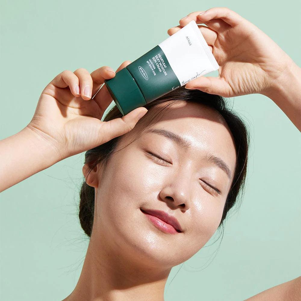 Global sunscreen collection banner at Glam Secret UAE featuring SPF 50+ sun care products from Korean and international skincare brands, including lightweight sunscreen, mineral UV protection, hydrating sun cream, vegan formulas, and daily UV defense.