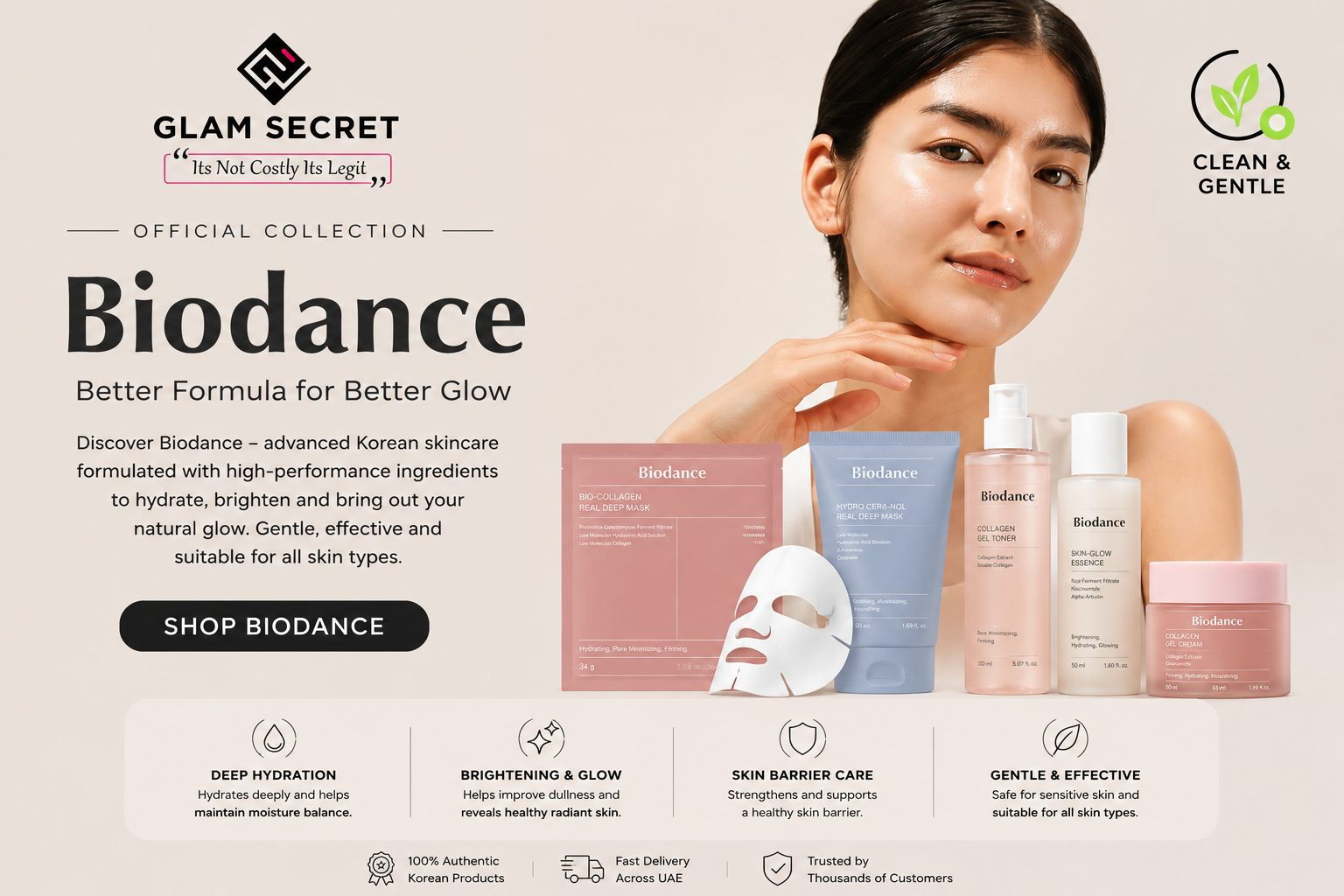 Best Biodance Korean skincare products for sensitive, dry, and glowing skin UAE