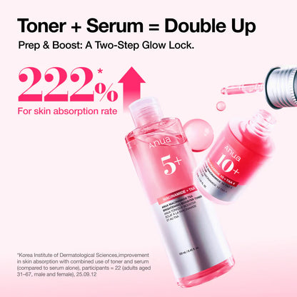 ANUA 250ml toner with niacinamide and TXA for healthy glow