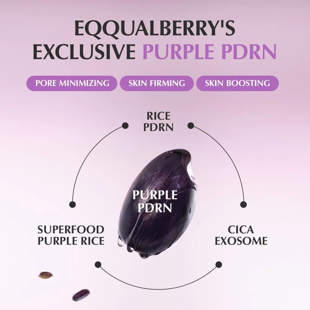 EQQUALBERRY Purple PDRN Pore Minimizing Serum - Glam Secret