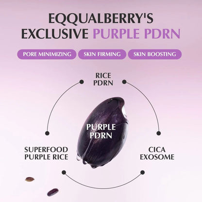 EQQUALBERRY Purple PDRN Pore Minimizing Serum - Glam Secret