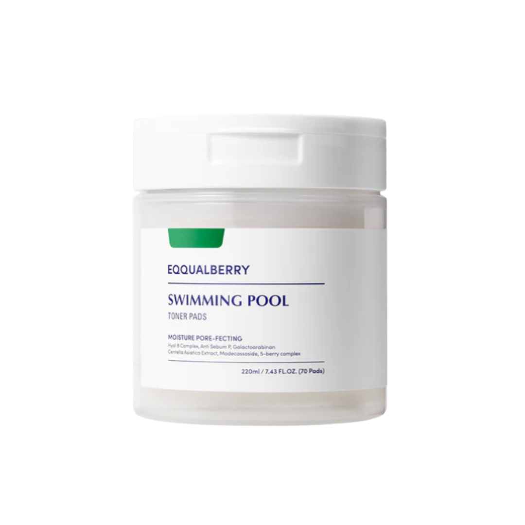 EQQUALBERRY Vegan Swimming Pool Toner Pads 70pads 220ml - Glam Secret