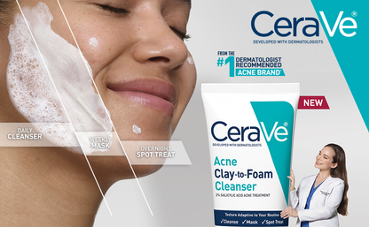 CERAVE Clay To Foam Acne Face Wash 118ml