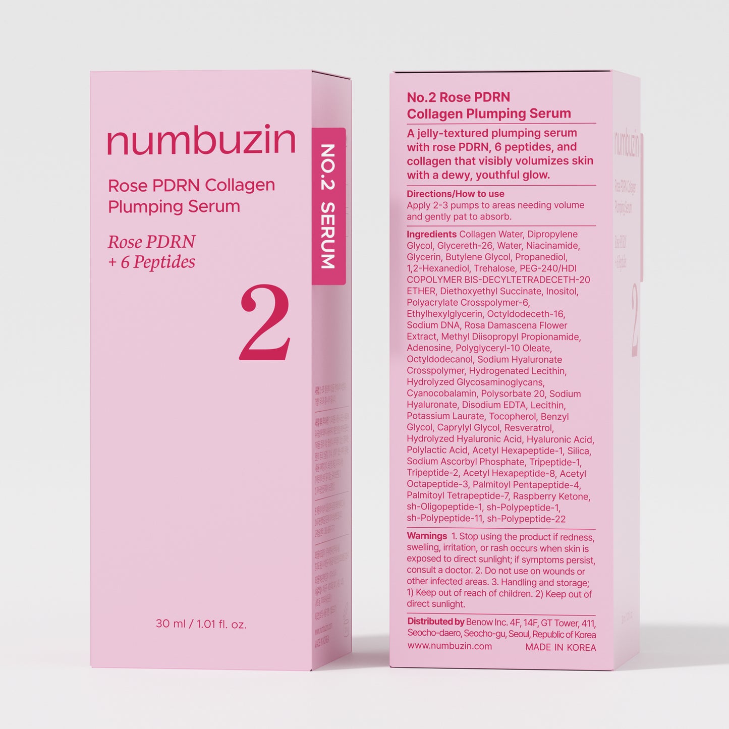 Numbuzin No.2 Rose PDRN Collagen Plumping Serum 30ml