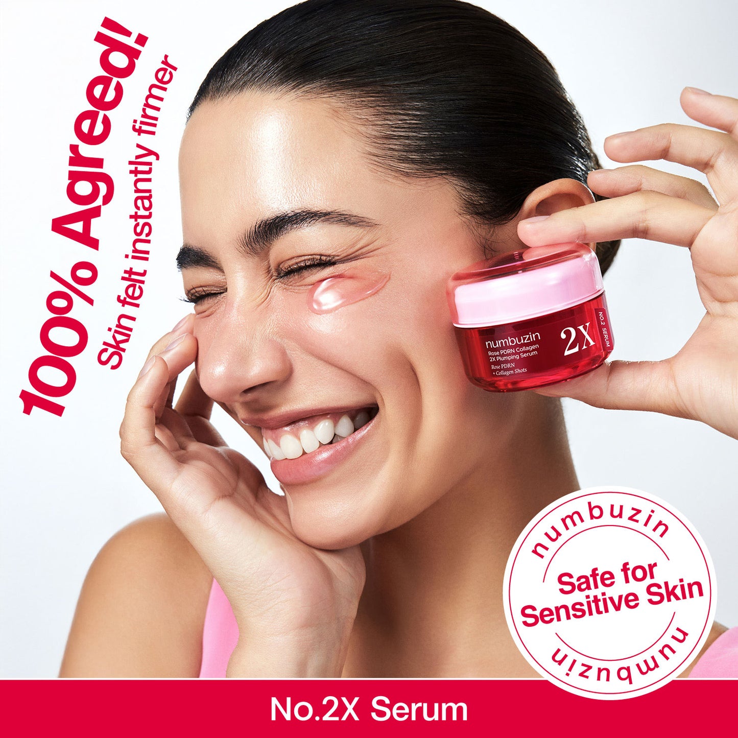Numbuzin No.2 Rose PDRN Collagen 2X Plumping Serum + Collagen Shot 30ml