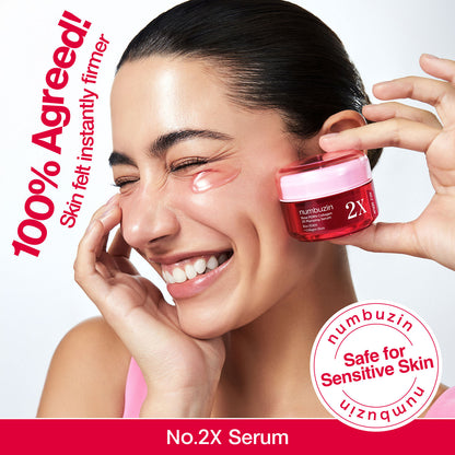 Numbuzin No.2 Rose PDRN Collagen 2X Plumping Serum + Collagen Shot 30ml