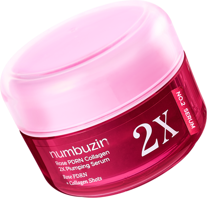 Numbuzin No.2 Rose PDRN Collagen 2X Plumping Serum + Collagen Shot 30ml