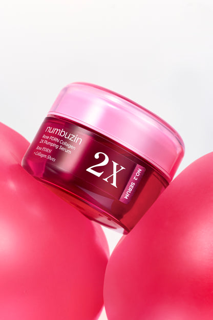 Numbuzin No.2 Rose PDRN Collagen 2X Plumping Serum + Collagen Shot 30ml