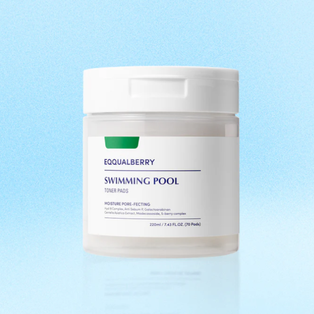 EQQUALBERRY Vegan Swimming Pool Toner Pads 70pads 220ml - Glam Secret