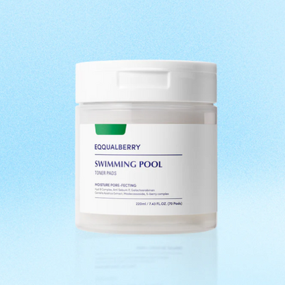 EQQUALBERRY Vegan Swimming Pool Toner Pads 70pads 220ml - Glam Secret