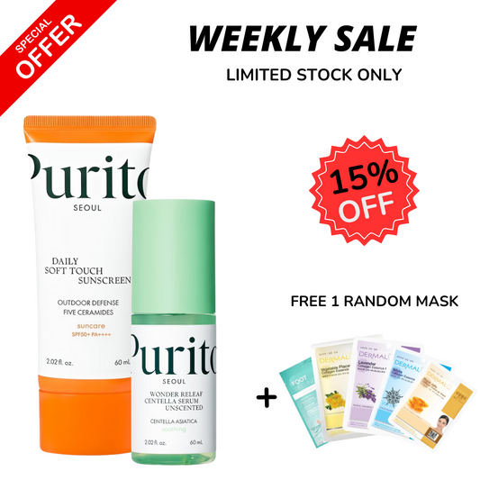 WEEKLY FLASH DEALS Daily Soft Touch Sunscreen & Releaf Centella Serum Unscented