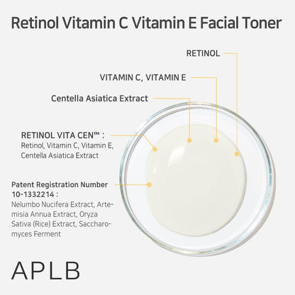APLB Retinol Vitamin C Vitamin E Facial Toner 160ml - Glam Secret