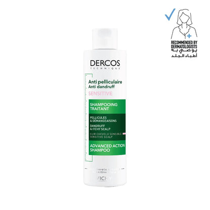 Vichy Dercos Anti Dandruff Shampoo For Sensitive Scalp - Glam Secret