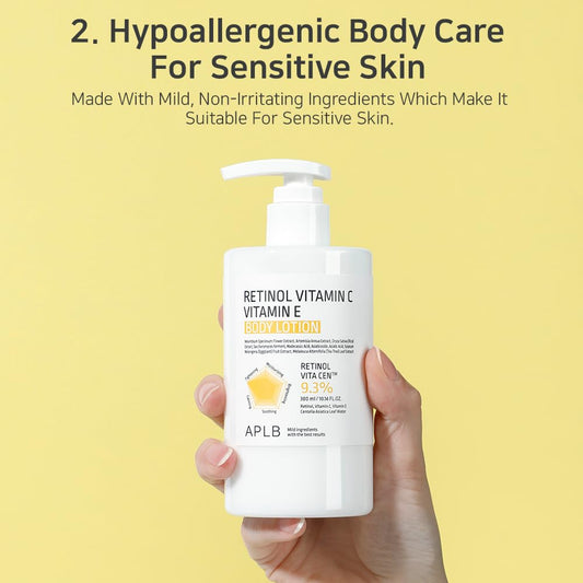 APLB Retinol Vitamin C Vitamin E Body Lotion 300ml - Glam Secret