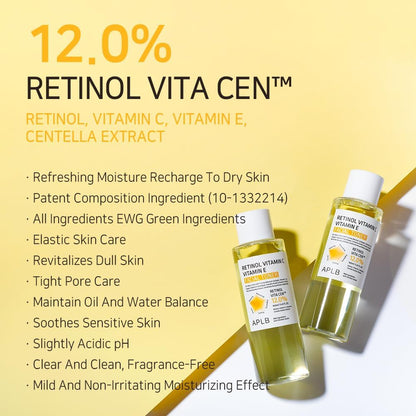 APLB Retinol Vitamin C Vitamin E Facial Toner 160ml - Glam Secret