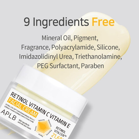 APLB Retinol Vitamin C Vitamin E Facial Cream 55ml - Glam Secret